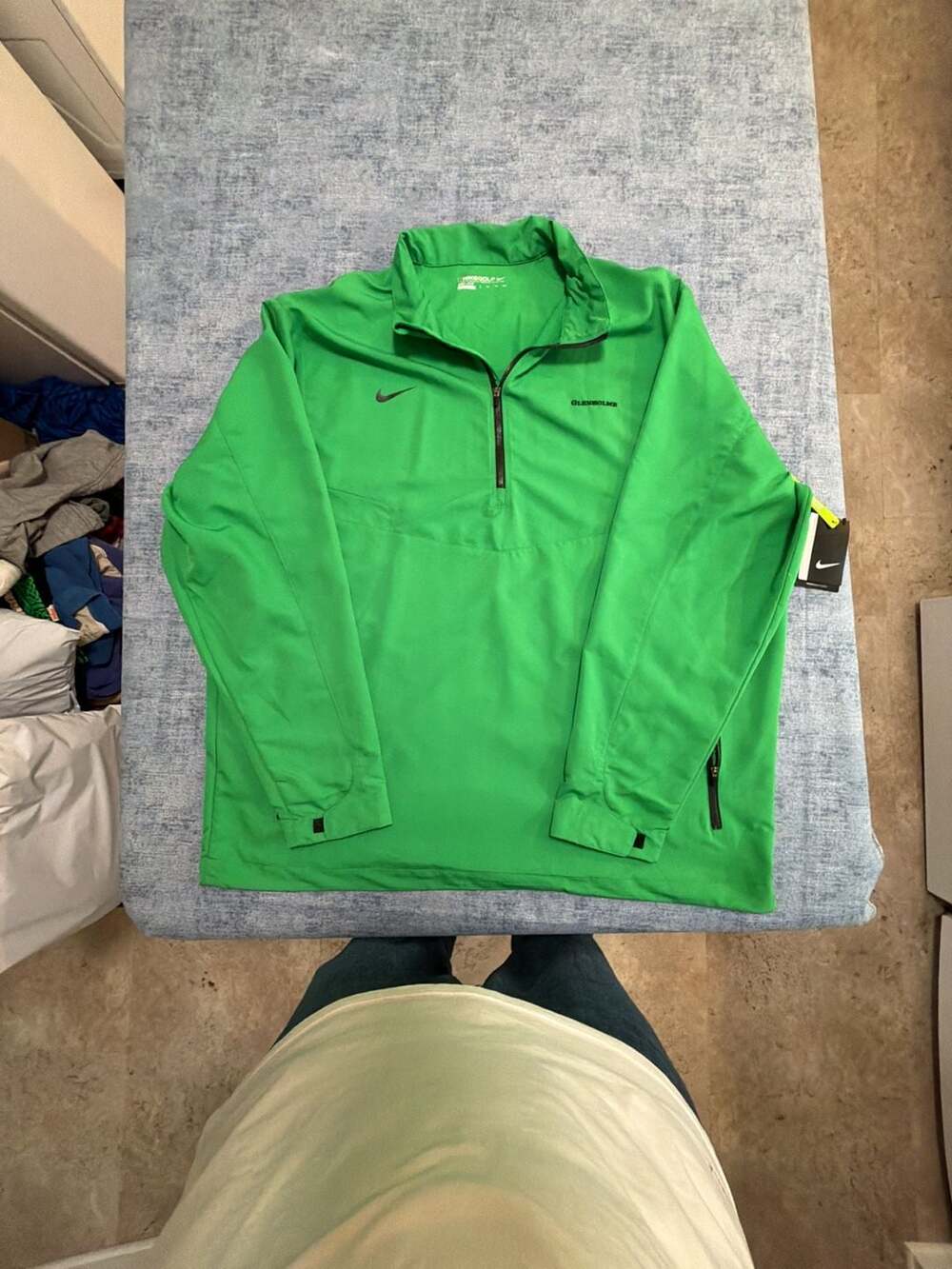 Nike Golf Dri-FIT 1/2-Zip Wind Shirt Pullover Jacket Green 2XL